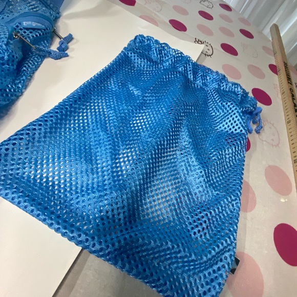 * EastSport Blue Mesh Sling Backpack with separate shoe/ sport bag  security bag - Picture 7 of 11